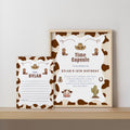 Cowboy First Rodeo Time Capsule Sign, Cowboy First Rodeo 1st Birthday Time Capsule, Cowboy 1st Birthday Decorations 8539