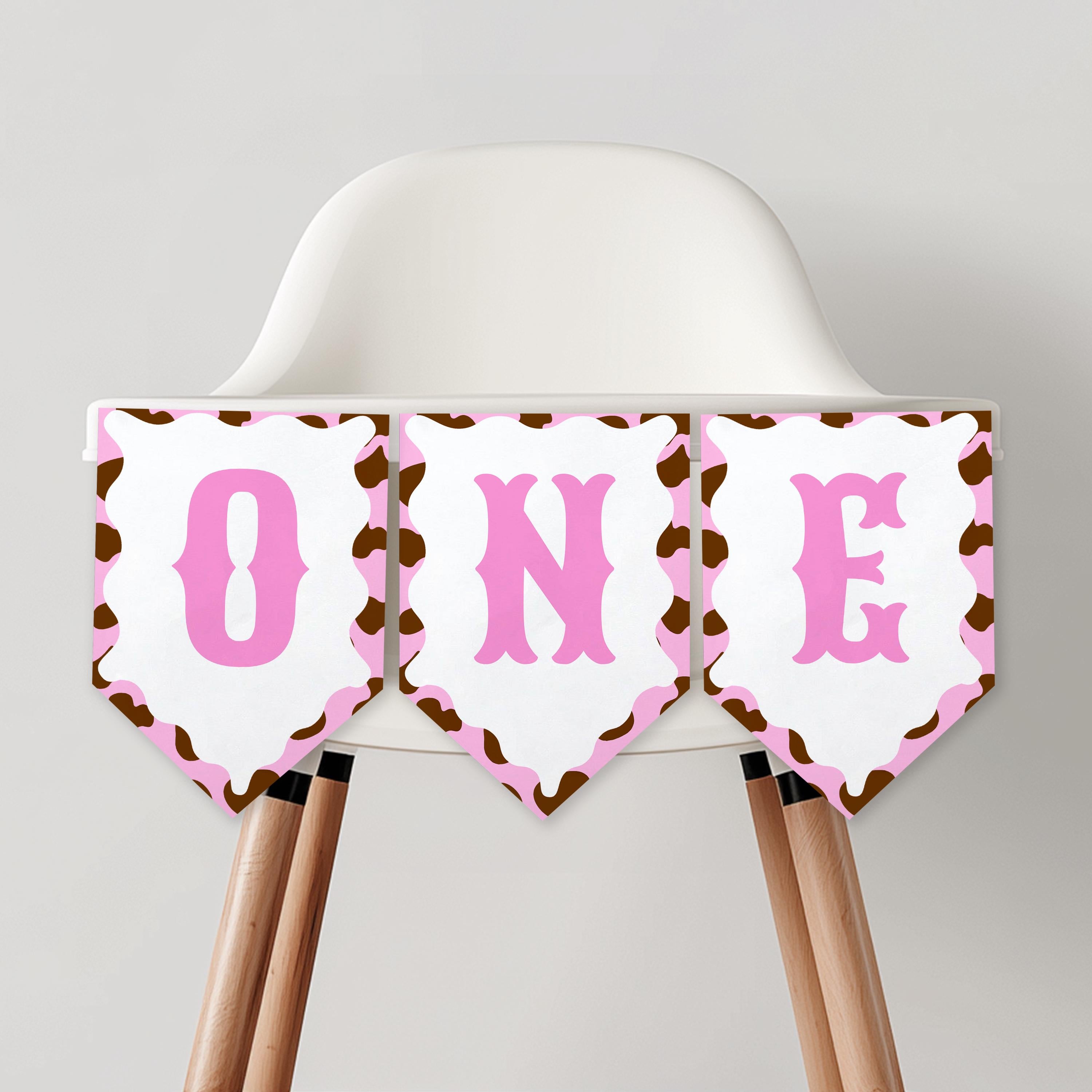First Rodeo High Chair Banner Cowgirl 1st First Birthday Girl High Chair ONE Banner Wild West Party Printable Digital 8538