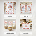 Circus Birthday Bundle, Carnival 1st Party Decoration, Printable Party Set