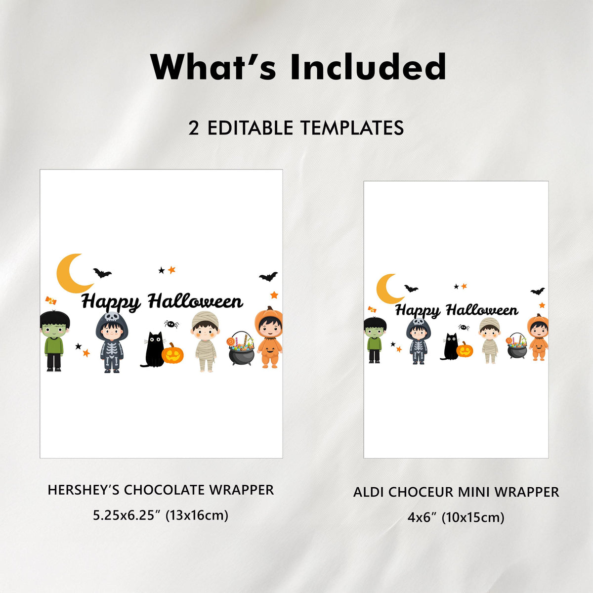Editable Halloween Party, Halloween Costume Party Candy Bar Wrapper, Halloween Decorations Party, Instant Download