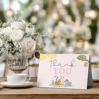 Pink Winnie the Pooh Thank You Card Template, Special Thanks