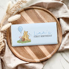 Blue Winnie the Pooh Birthday Chocolate Wrappers, Candy Bar Label