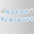 Blue Winnie the Pooh Birthday Banner, Happy Birthday Printable Banners