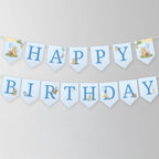 Blue Winnie the Pooh Birthday Banner, Happy Birthday Printable Banners