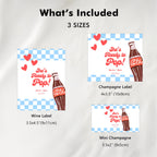Ready to pop Baby Shower Champagne Labels, Soda Printable Wine Labels