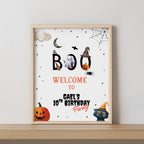 Editable Halloween Birthday Welcome Sign, Boo Halloween Party Welcome Halloween Birthday Costume Party Digital Template Printable