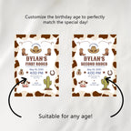 Editable 1st Birthday Cowboy Chocolate Wrappers, First Rodeo Party Candy Bar Wrapper, Cowboy First Rodeo Chocolate Wrappers 8539