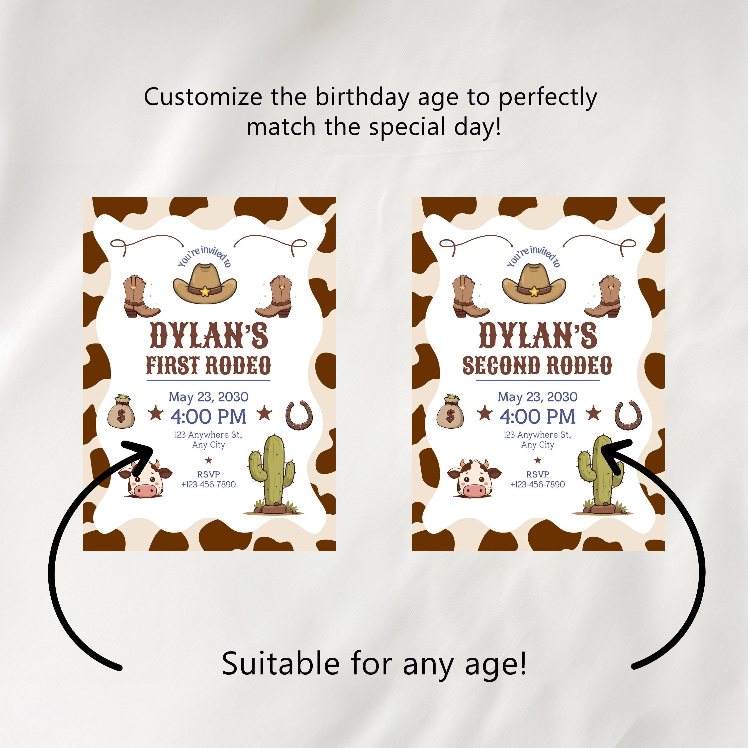 Editable 1st Birthday Cowboy Chocolate Wrappers, First Rodeo Party Candy Bar Wrapper, Cowboy First Rodeo Chocolate Wrappers 8539