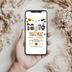 Editable Spooktacular Costume Party Halloween Birthday Invitation, Halloween Birthday Party Invite, Cute Kids Halloween Mobile Invite
