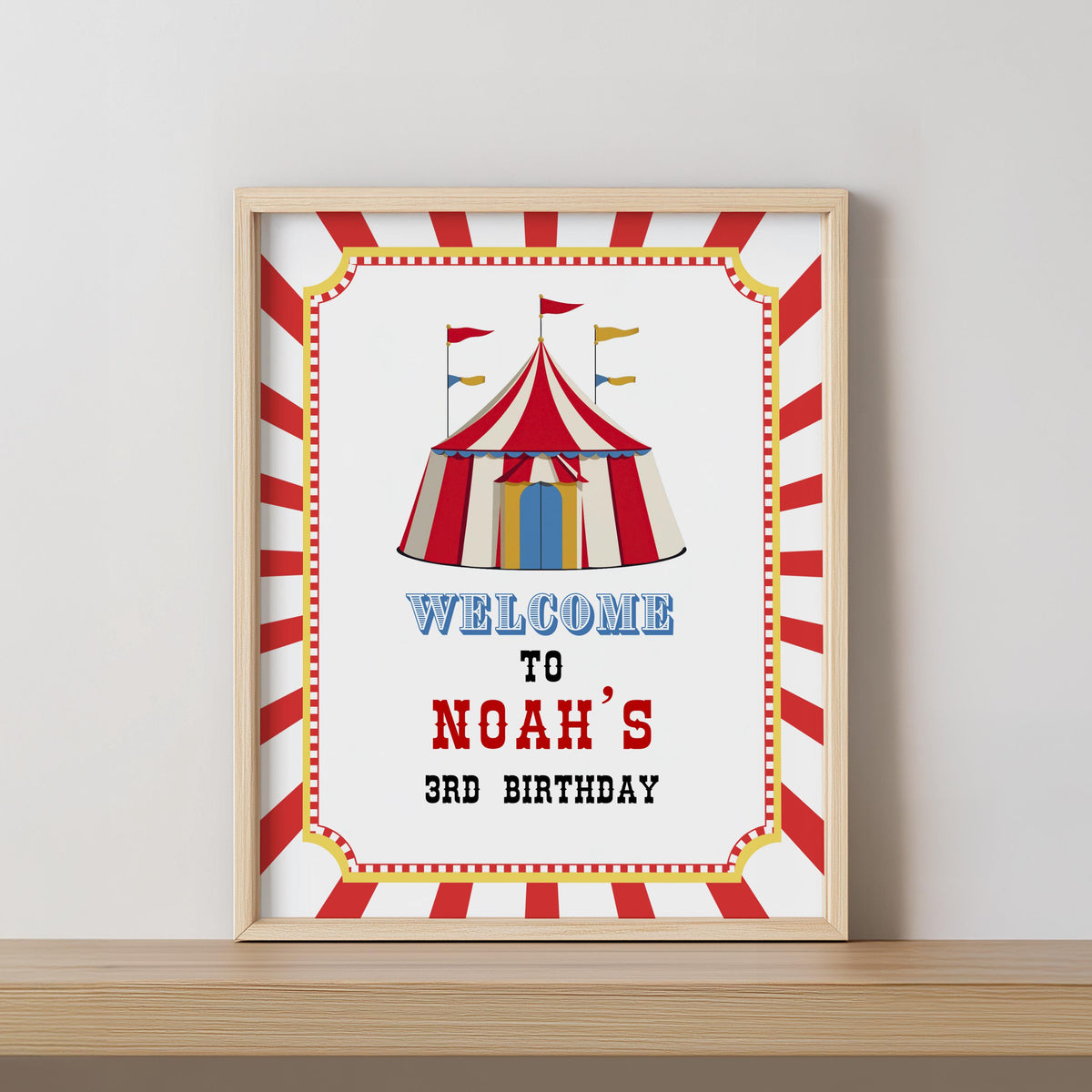 Circus Welcome Sign, Carnival Birthday Sign
