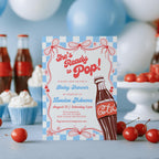 She's Ready to pop Baby Shower Invitation, Soda Baby Party Invite