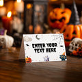 Halloween Food Labels, Halloween Tent Card Decor Printable Template