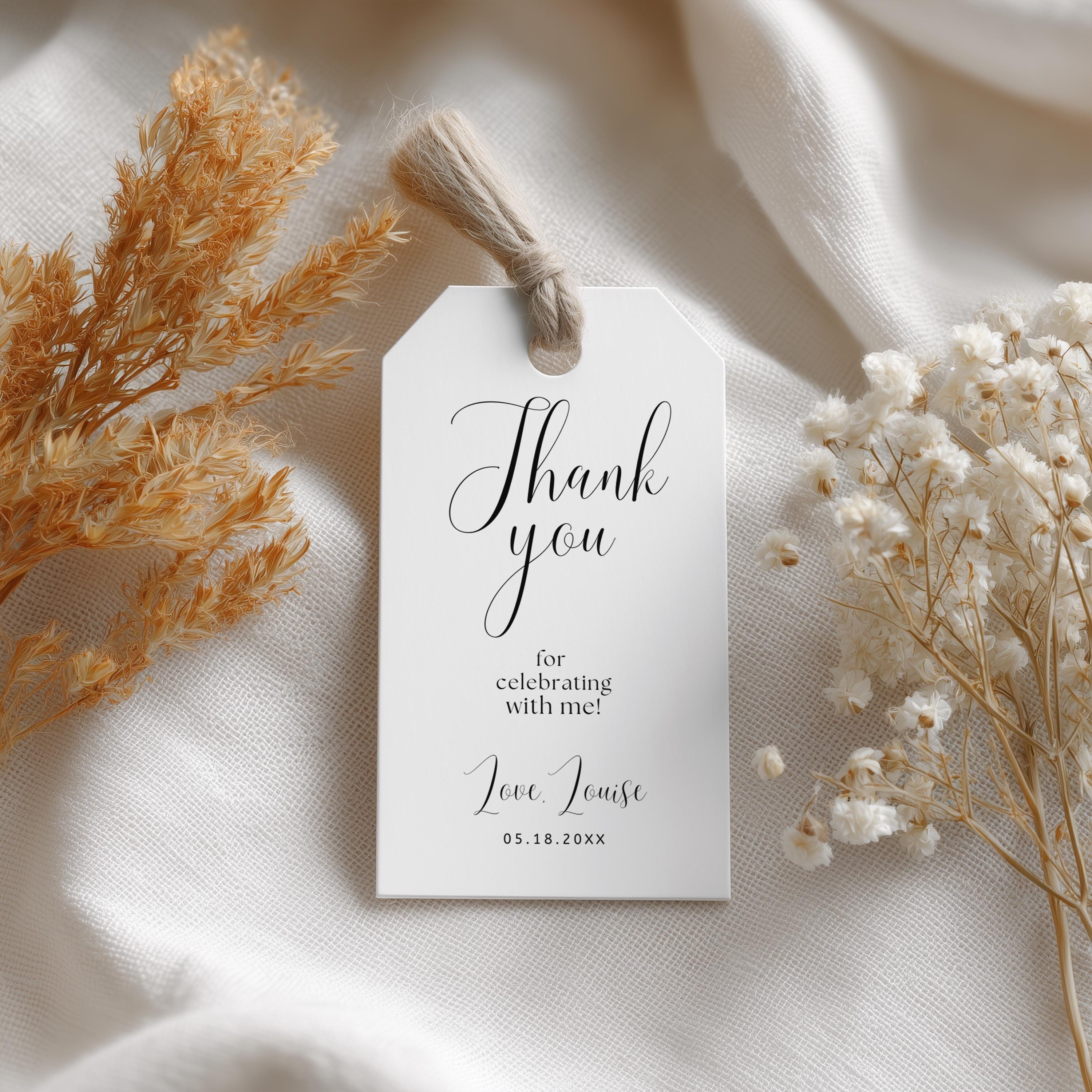 Minimalist Modern Favor Tags, 1st Birthday Tag, Gender neutral, Printable Gift Tags 9175