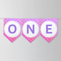 Mermaid High Chair Banner , Mermaid First Girl Birthday Party Decor, Pink Printable Flag 9168