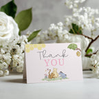 Pink Winnie the Pooh Thank You Card Template, Special Thanks