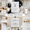 30th Party Decoration | 30th Birthday Bundle | Adult Minimalist Modern Decorations | Download 9176