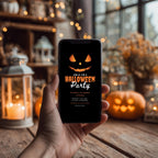 Editable Halloween Pumpkin Face Party Invitation - Instant Download