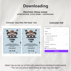 Kpop Editable Birthday Thank You Card | Printable Template | Instant Download
