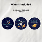 Editable Space Astronaut Birthday Cupcake Toppers | Second Trip Around the Sun Party Cake Toppers | Instant Digital Download