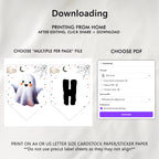 Happy Birthday Banner Halloween Birthday Banner Pumpkin Ghost Birthday Party Halloween Decor Download PRINTABLE DIGITAL DIY