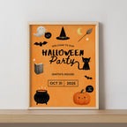 Editable Halloween Cute Costume Party Welcome Sign – Instant Download