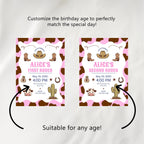 Editable Cowgirl First Rodeo Birthday Cupcake Toppers | Cowgirl First Rodeo Party Cake Toppers | Instant Digital Download 8538