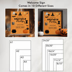 Editable Halloween Cute Costume Party Welcome Sign – Instant Download