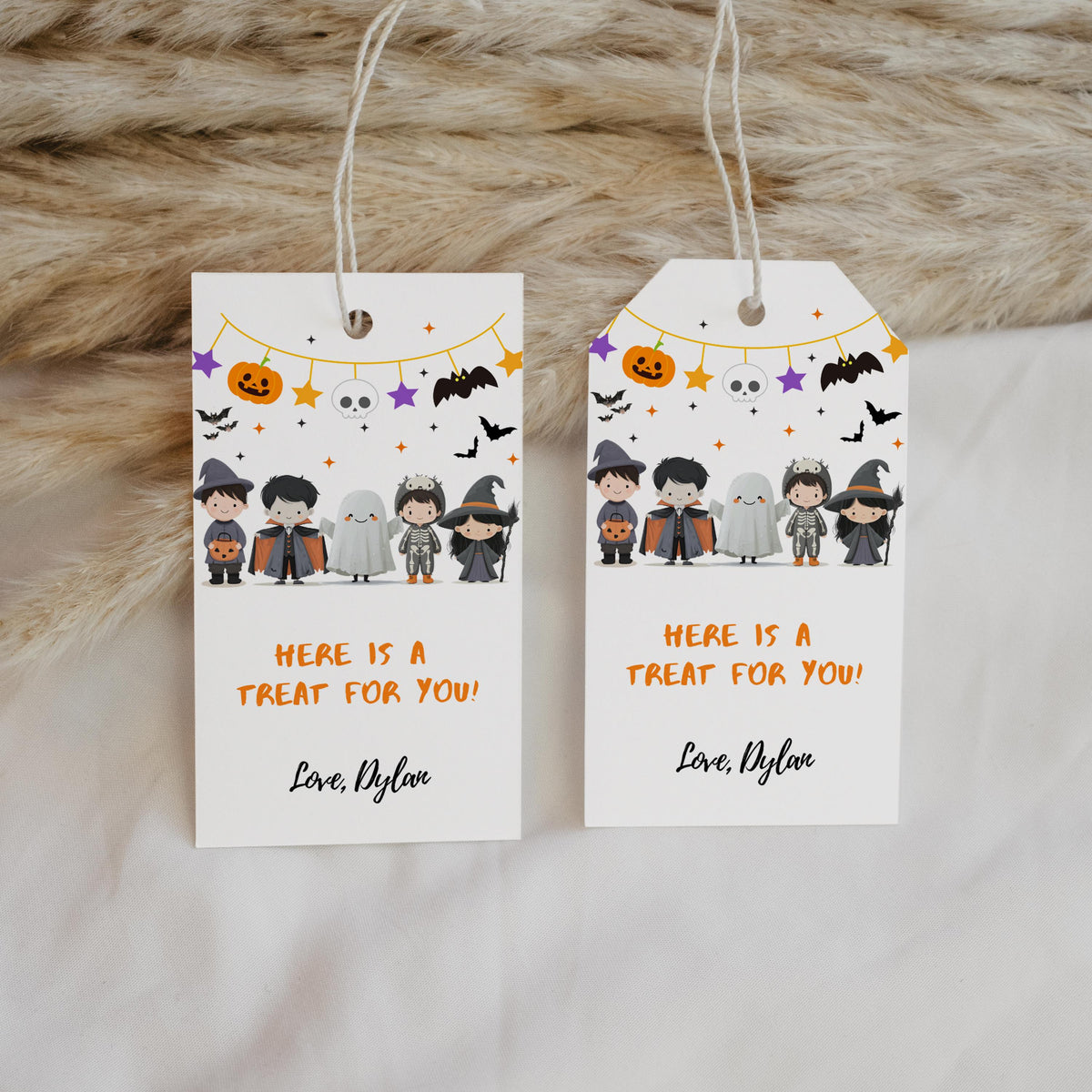 Halloween Kids Costume Party Favor tags, Halloween Kids Costume Party Thank you tags, Halloween Kids Costume Party, Template Download