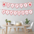 Strawberry Birthday Banner, Berry First Happy Birthday Printable Banners