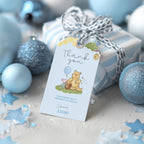 Blue Winnie the Pooh Invitation Printable, 1st Birthday Invite