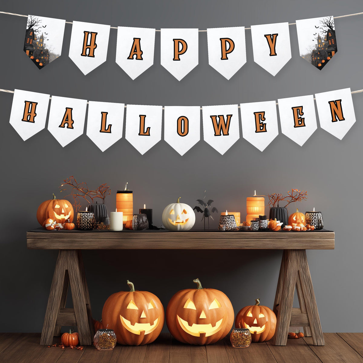Happy Halloween Banner, Costume party Banner, Halloween Banner, Instant Download