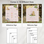 Pink Winnie the Pooh Birthday Decorations, 1st Party Bundle, Printable Party Set
