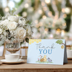 Blue Winnie the Pooh Thank You Card Template, Special Thanks