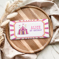 Pink Circus 1st Birthday Chocolate Wrappers, Candy Bar Label