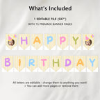 Fun to Be One Birthday Banner, Happy Birthday Printable Banners