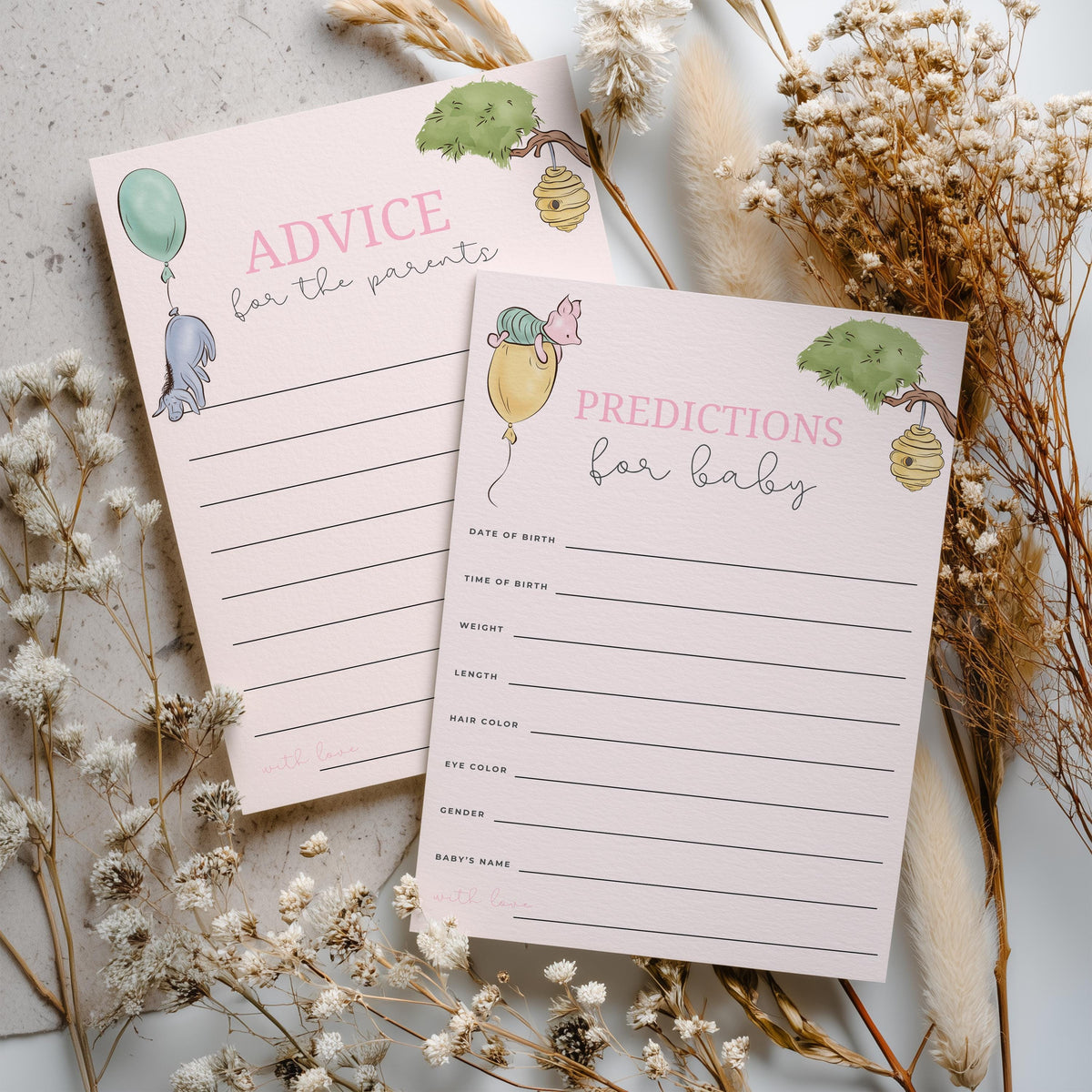 Pink Winnie the Pooh Baby Shower Advice, Wishes and Predictions