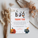 Editable Halloween Thank You Card, Printable Template