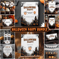 Editable Halloween Party Bundle Decorations, Halloween Party Package Bundle, Halloween Printable Party Set Template Instant Download