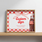 Ready to pop Custom Sign, Retro Soda 8x10 Party Custom Signs