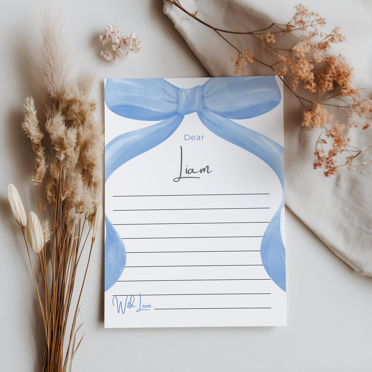 Blue Bow Time Capsule Sign, Blue Ribbon 1st Birthday Time Capsule