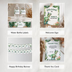 Editable Dinosaur 3rd Birthday Party Decorations | Dinosaur Three Rex Birthday Bundle | Dinosaur Three Rex Party Set | Instant Download 9014