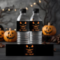 EDITABLE Halloween Pumpkin Face Party Bottle label, Halloween Pumpkin Face Party Water Bottle Label, Instant Download Templates