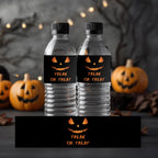 EDITABLE Halloween Pumpkin Face Party Bottle label, Halloween Pumpkin Face Party Water Bottle Label, Instant Download Templates