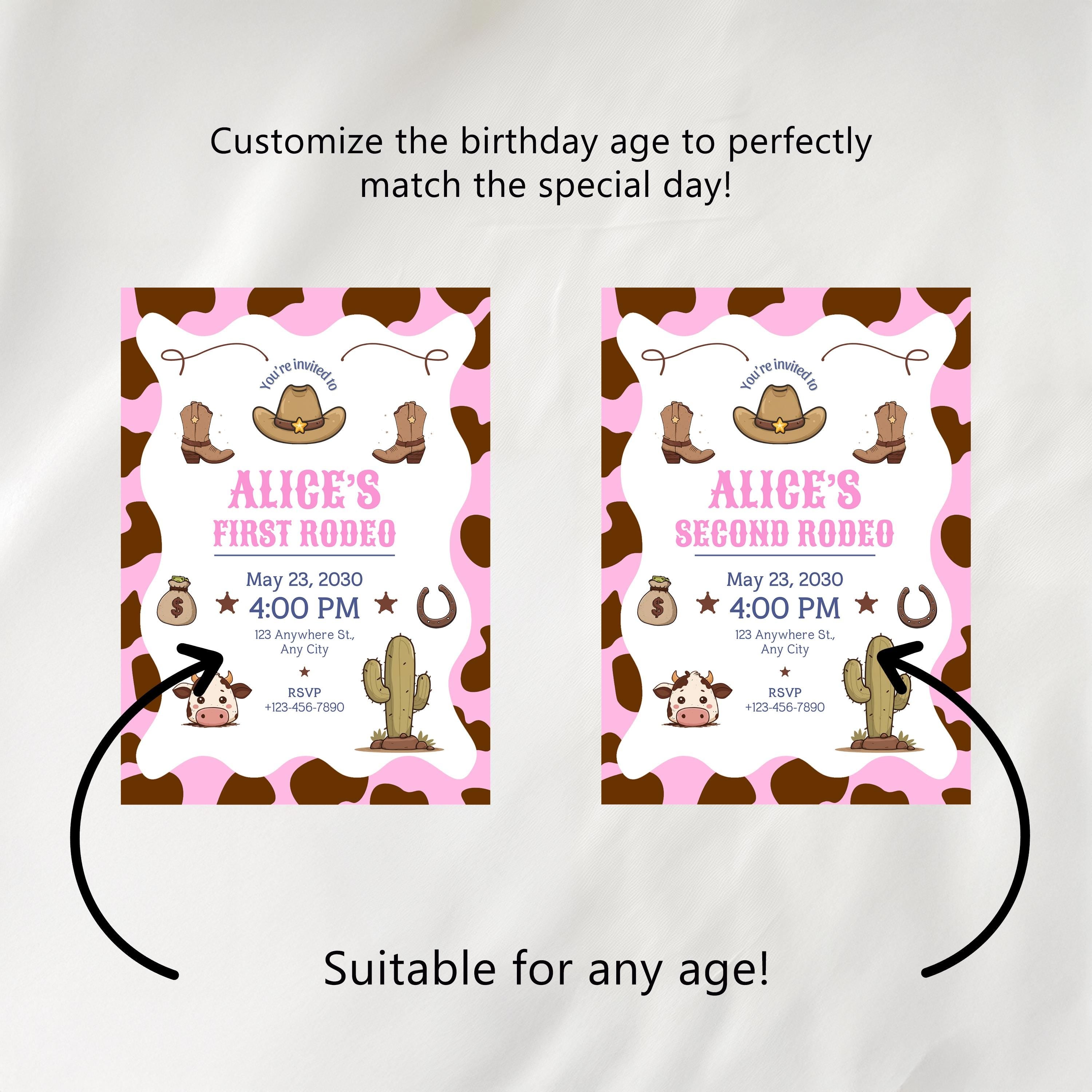Cowgirl First Rodeo Birthday Bottle Label, Cowgirl First Rodeo Water Bottle Label | Party Decorations | Instant Download 8538