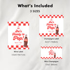 Ready to pop Baby Shower Champagne Labels, Soda Printable Wine Labels