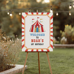 Circus Welcome Sign, Carnival 1st Birthday Sign