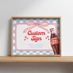 Ready to pop Custom Sign, Retro Soda 8x10 Party Custom Signs