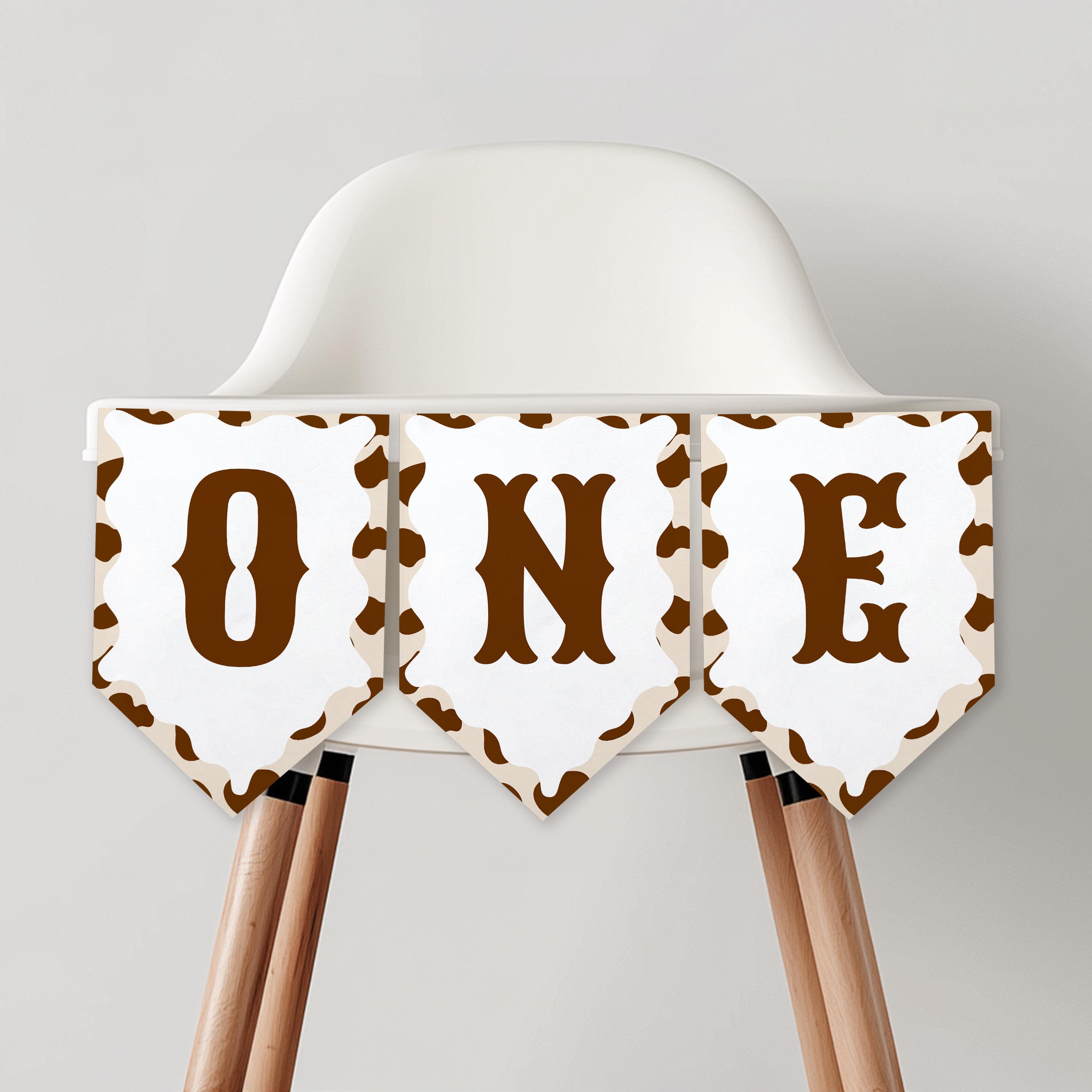 First Rodeo High Chair Banner Cowboy 1st First Birthday High Chair ONE Banner Wild West Party Printable Digital 8539