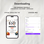 Editable Halloween Party Invitation Halloween Birthday Invitation Kids Costume Party Spooky Celebration Boy Digital Template Evite
