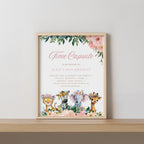 Safari GIrl First Birthday Time Capsule Sign, Girl First 1st Birthday Time Capsule, 1st Birthday Decorations